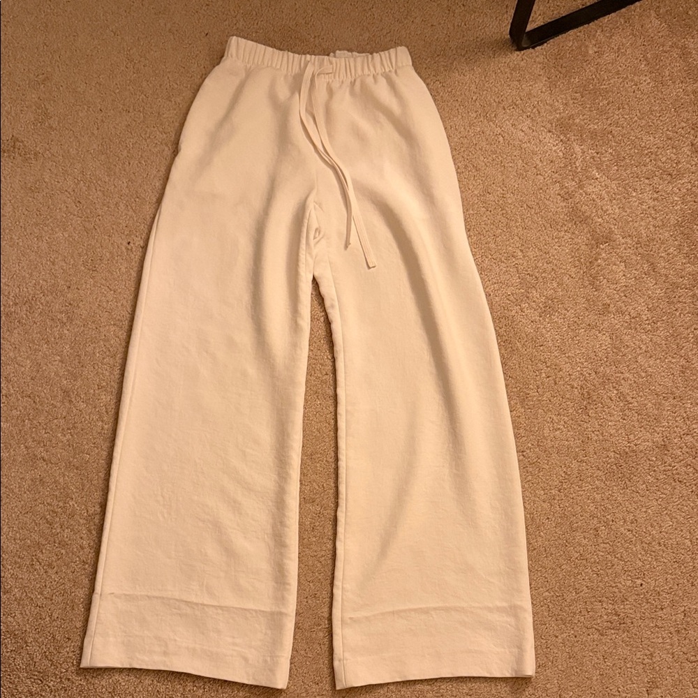 Aritzia Wilfred Cream Pants